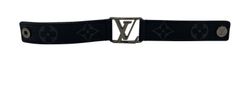 Louis Vuitton Brazalete, Canvas, Mono, Graphite, Logo, 3186,3